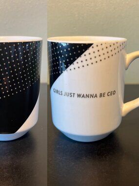 "GIRLS JUST WANNA BE CEO" Porcelain Coffee Cup Mug ~  Pastel by Fringe Studio
